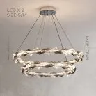 Кольцевые люстры и светильники JENNIFER Два кольца. 80 + 100 см Lampatron f-jennifer-2-l 6635-18093