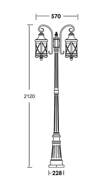 Наземный фонарь Oasis Light 84809A/18 Gb LUCERNA