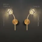 Бра RH E WALL 1 лампа. Цвет Латунь. Тип А Lampatron rh-e-wall-1-brass-a 7485-20778