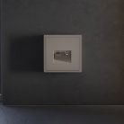 Накладка для розетки TV+RJ45 кат. 6, (капучино) Voltum VLS002714 S70