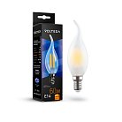Светодиодная лампа Voltega 7025 Crystal Candle wind matt 6W 2800K E14 VG10-CW2E14warm6W-F