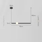 Подвесной светильник WAND HRZ Модель A. Цвет черный. Размер L Lampatron 8626-24091