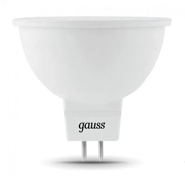 Лампа Gauss 101505205 GU5.3 5W 4100K полусфера матовая MR16 LED