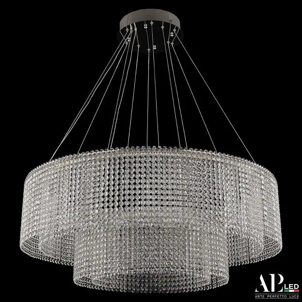 Люстра светодиодная хрустальная APL LED SH02.93.2D.A.Ni.4000 Sicilia Люстра светодиодная хрустальная APL LED SH02.93.2D.A.Ni.4000 Sicilia