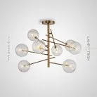 Люстра STOOLS 8 плафонов. Латунь. Lampatron 774-15379