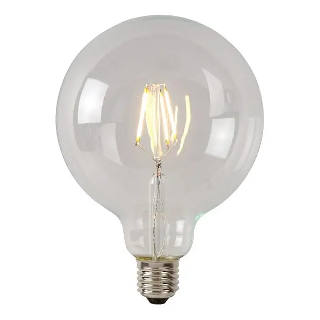 Лампа светодиодная диммируемая E27 7W 2700К прозрачная Lucide 49088/07/60 G125 Class B