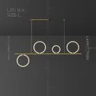 Реечный, рядный светильник PHILIPPA 4 лампы. Размер L Lampatron 6596-18022