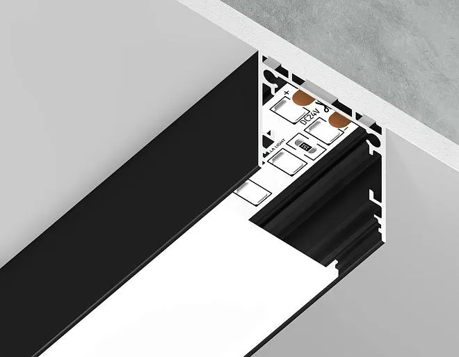 Алюминиевый профиль накладной/подвесной 2м Ambrella light GP2500BK Profile System