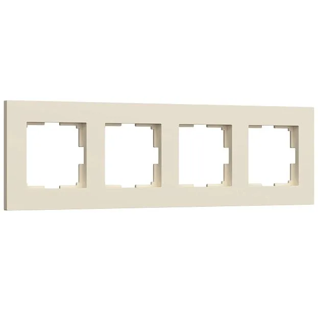 Рамка на 4 поста Slab (айвори матовый) Werkel W0042962 a062809 Рамка на 4 поста Slab (айвори матовый) Werkel W0042962 a062809