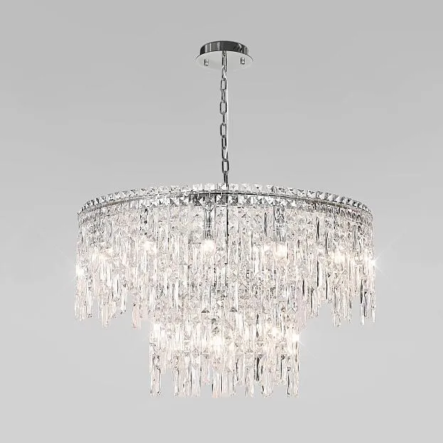 Подвесной светильник с прозрачным хрусталем Eurosvet 60160 хром a065324 Blitz