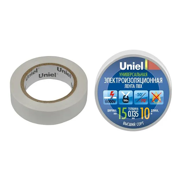 Изоляционная лента Uniel UIT-135P 10/15/01 WHT