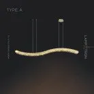 Реечный, рядный светильник BERTOLDA W Тип A. Цвет Латунь. Размер S Lampatron 7383-20356