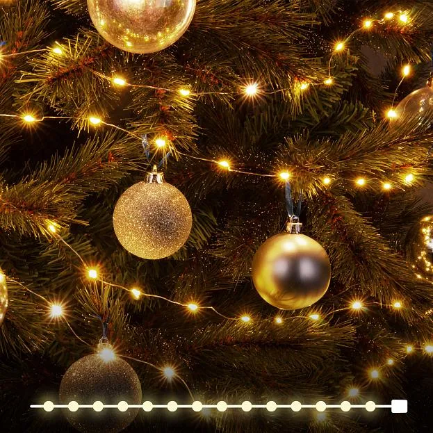 Гирлянда нить "роса" Eurosvet 400-009 теплый белый 10М a060413