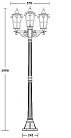 Наземный фонарь Oasis Light 86108B/02 Gb PORTO