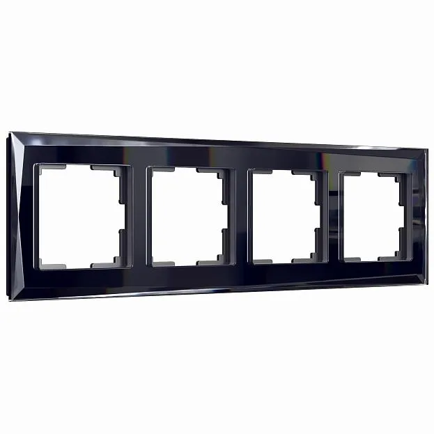Рамка на 4 поста Werkel W0041208 (черный) a051445 Diamant