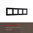 Рамка из закаленного стекла на 4 поста Arte Milano 503.14-4.black am