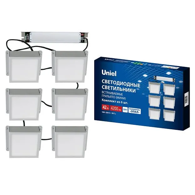 Точечный светильник Uniel ULP-1010-42W/4000K IP54 GRILYATO OPAL WHITE KIT06 Grilyato Opal Точечный светильник Uniel ULP-1010-42W/4000K IP54 GRILYATO OPAL WHITE KIT06 Grilyato Opal