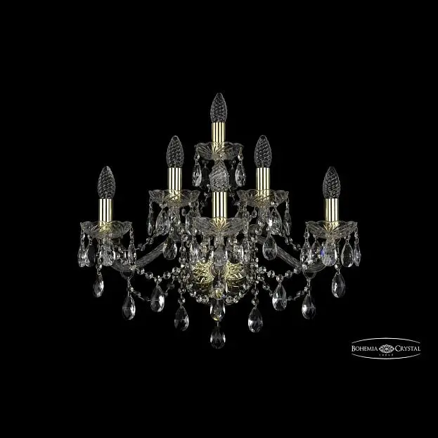 Бра хрустальный Bohemia 1415B/3+2+1/220 G Бра хрустальный Bohemia 1415B/3+2+1/220 G