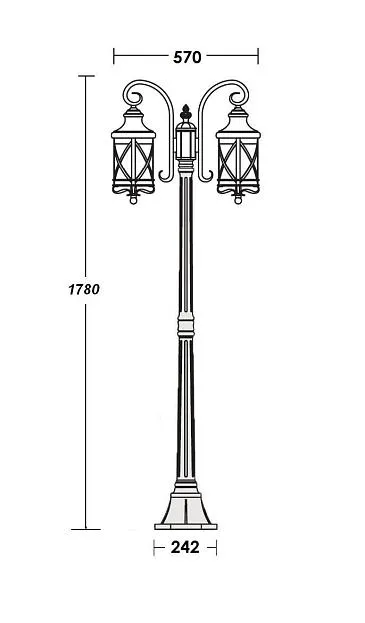 Наземный фонарь Oasis Light 84808A/18 Gb LUCERNA