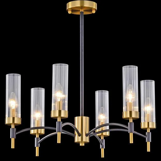Потолочная люстра ILLUMICO IL5177-6PLS-29 BRASS TUBO Потолочная люстра ILLUMICO IL5177-6PLS-29 BRASS TUBO