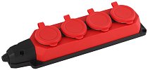 Розеточные блоки, удлинители ЭРА K-4e-RED-IP44