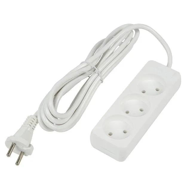 Розеточные блоки, удлинители Uniel S-CU3-3 WHITE Ultra