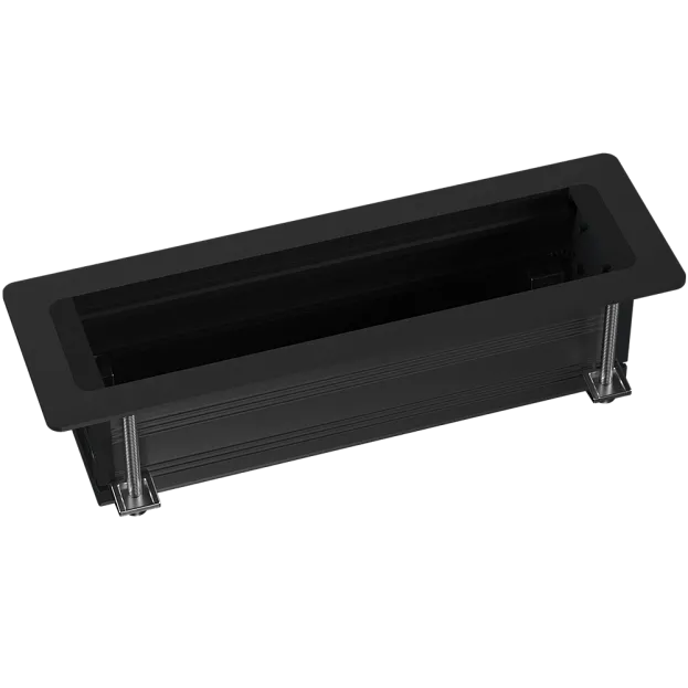 Настольный встраиваемый розеточный блок Static 8 мод. (4 мод. 45х45), черный Donel DDSB8SAN DDSB