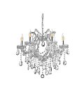 Хрустальная подвесная люстра Lumina Deco LDP 7029-6 CHR Eliza