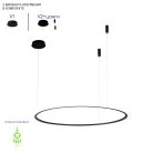 Подвесной светильник Crystal Lux MANZANA SP40W LED D1000 BLACK