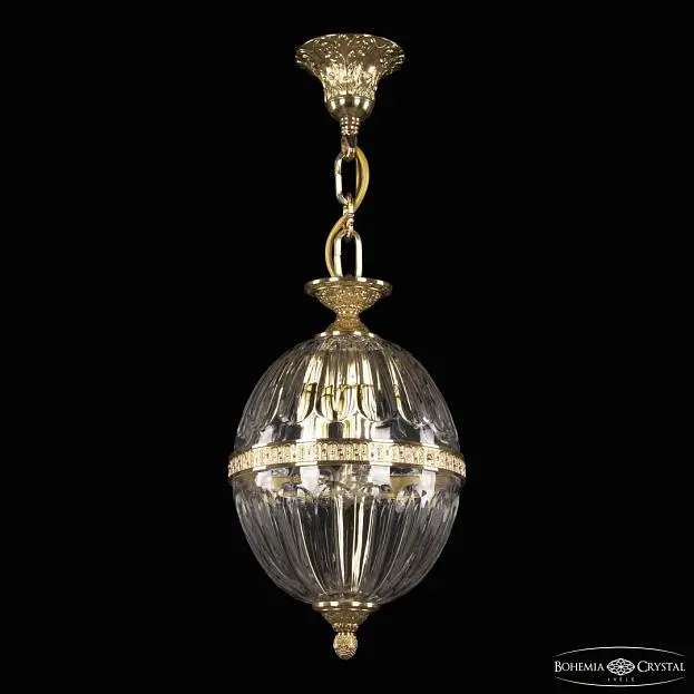 Подвесной светильник бронзовый Bohemia Ivele Crystal  5680/20 G Clear/M-1H