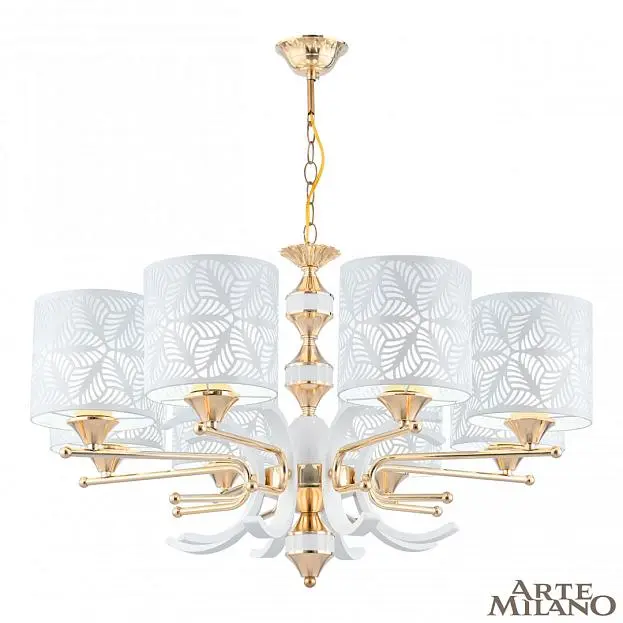 Люстра подвесная с плафонами 302097/8 Wh/Gd Arte Milano Florentia Люстра подвесная с плафонами 302097/8 Wh/Gd Arte Milano Florentia