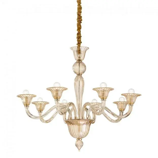 Подвесная люстра Ideal Lux Brigitta SP8 Ambra 199412 Подвесная люстра Ideal Lux Brigitta SP8 Ambra 199412