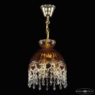 Подвесной светильник бронзовый Bohemia Ivele Crystal  5478/22 G Amber/M-1G Drops