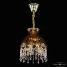 Подвесной светильник бронзовый Bohemia Ivele Crystal  5478/22 G Amber/M-1G Drops