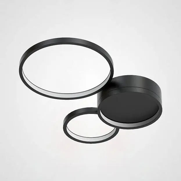 Потолочная Люстра В Виде Колец Twine 3 Rings Black ImperiumLoft 204610-26 Потолочная Люстра В Виде Колец Twine 3 Rings Black ImperiumLoft 204610-26