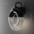 Бра VENZEL WALL Тип A. Цвет Черный перламутр Lampatron f-venzel-wall-a-black 8123-22226