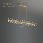 Реечный, рядный светильник GLORIOLE SPIN LINE Тип C. 60 LED. Lampatron gloriole-spin-line-c-60 9127-25996