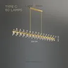 Реечный, рядный светильник GLORIOLE SPIN LINE Тип C. 60 LED. Lampatron gloriole-spin-line-c-60 9127-25996