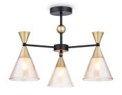 Подвесной светильник BK/GD черный/золото E27/3 max 60W D580*380 Ambrella light TR3169/3