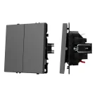 Механизм выключателя двухклавишный проходной SWT-NOBE-MKP2-SFPL-GR (230V, 10A) Arlight 054257