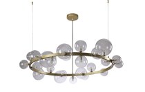 Подвесной светильник Crystal Lux AGATA SP24 V2 GOLD/TRANSPARENTE