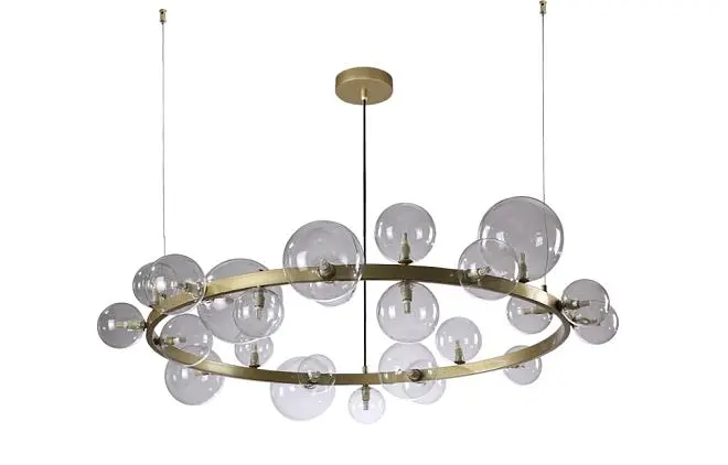 Подвесной светильник Crystal Lux AGATA SP24 V2 GOLD/TRANSPARENTE Подвесной светильник Crystal Lux AGATA SP24 V2 GOLD/TRANSPARENTE