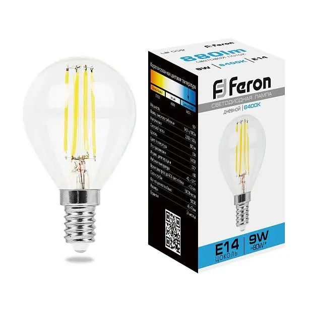 Лампа светодиодная Feron 38223 LB-509 E14 9W 6400K Лампа светодиодная Feron 38223 LB-509 E14 9W 6400K