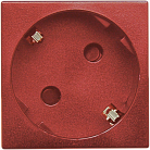 Розетка 2К+З нем.ст., 45 гр., с з/ш, крас. матовая Donel DF6D1RM 45х45