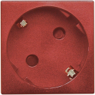 Розетка 2К+З нем.ст., 45 гр., с з/ш, крас. матовая Donel DF6D1RM 45х45