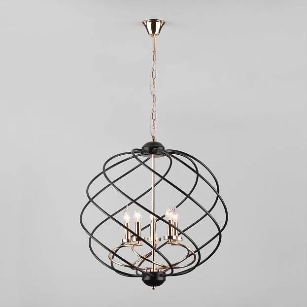 Подвесная люстра Eurosvet 60105/5 черный a045704 Sorrel