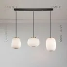 Готовая комбинация светильников HEMING COMBO 3 лампы. Тип D. Планка Lampatron 7550-21107