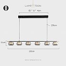 Реечный, рядный светильник MAYER LONG 6 плафонов Lampatron 8378-22928