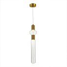 Светильник подвесной Латунь/Золотой, Прозрачный LED 2*3W 3000K ST-Luce SL6117.203.02 TACCHE