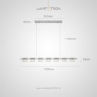 Реечный, рядный светильник NICOLETTA CHROME L 7 плафонов Lampatron 8594-23940